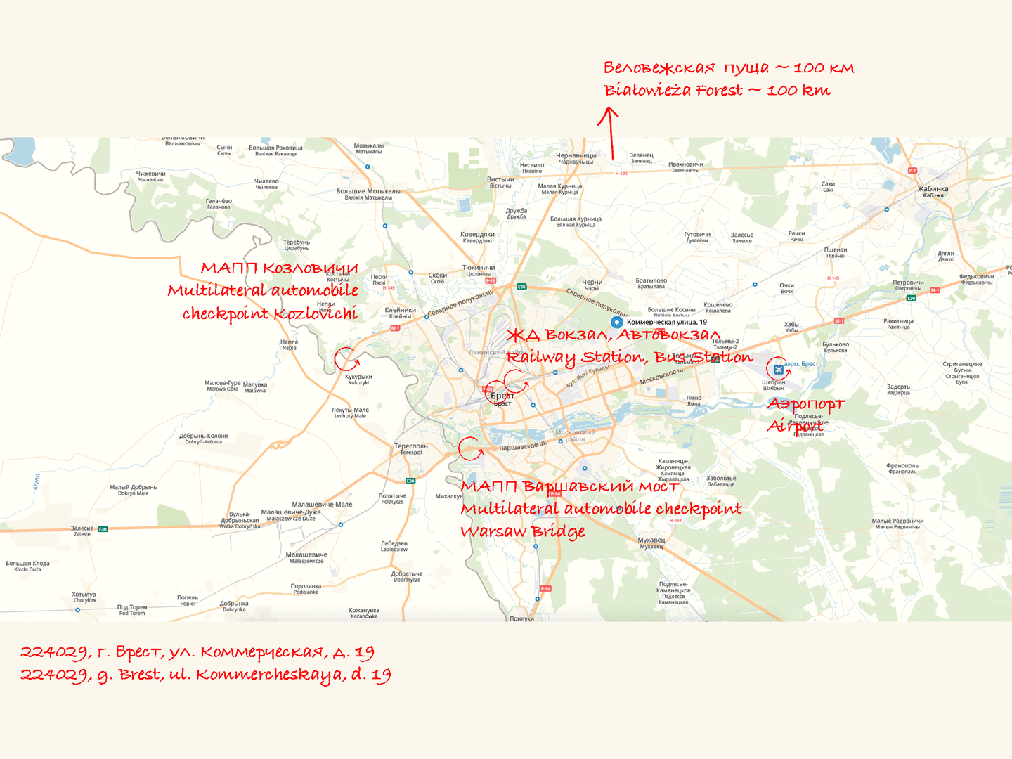 Карта с расположением объекта продажи